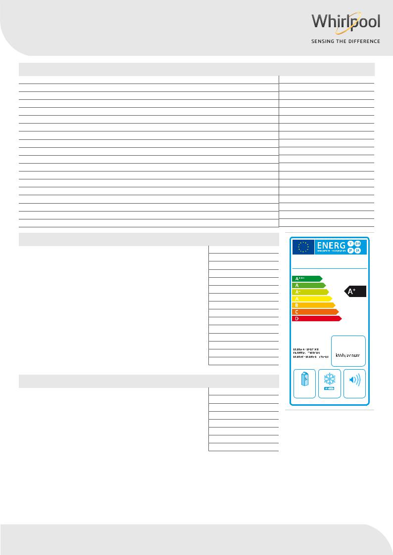 Whirlpool WTE2921 A+NFW Product information