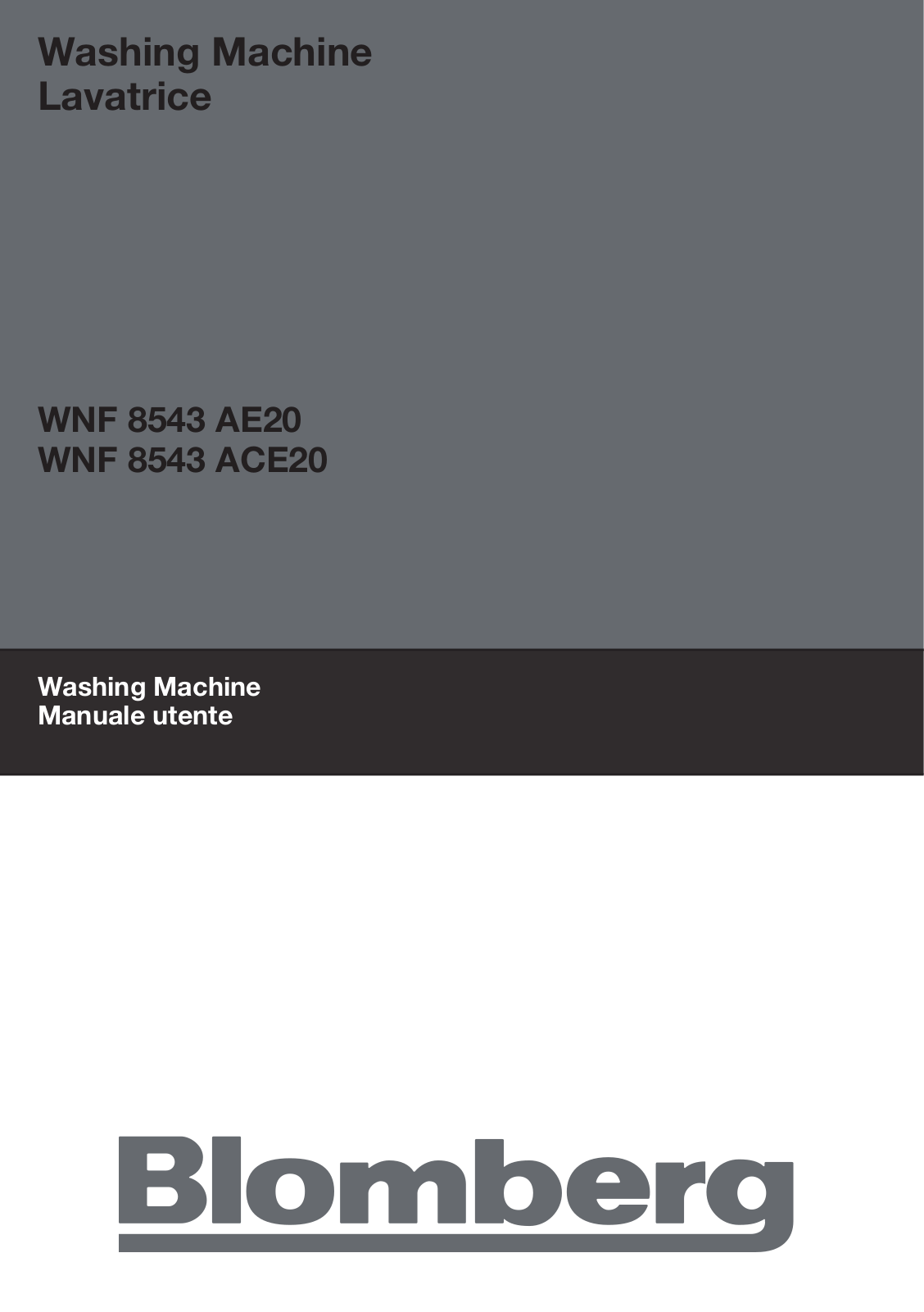 Blomberg WNF 8543 AE20 User Manual