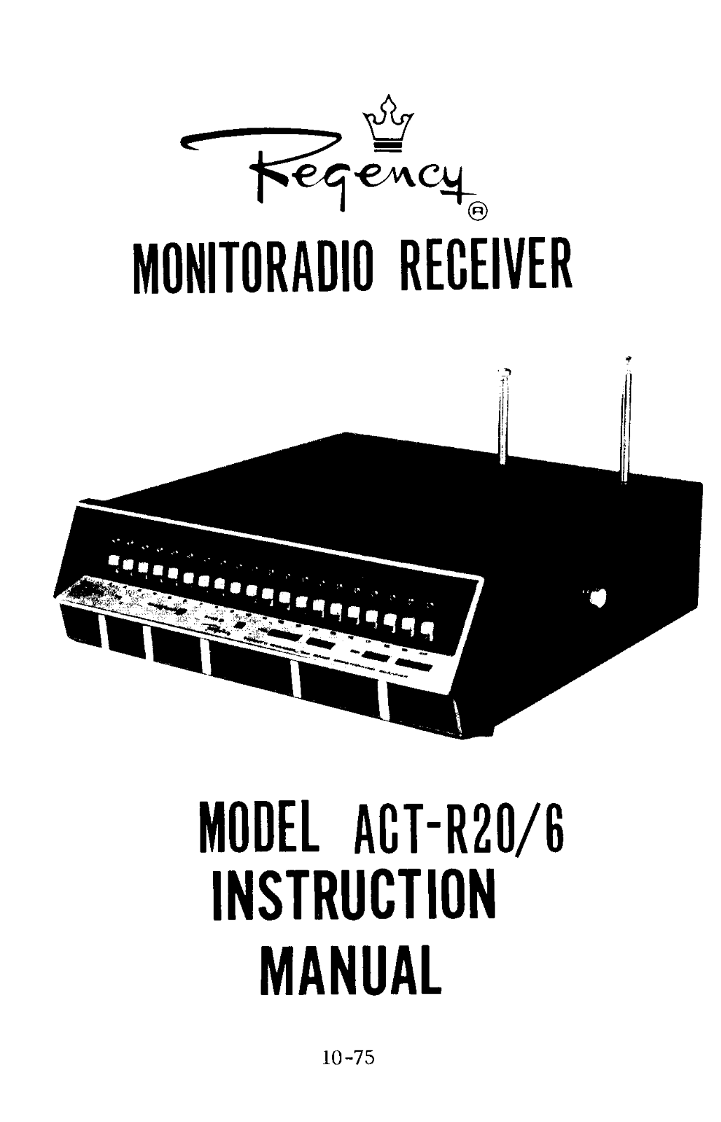 Regency ACT-R20 6 User Manual