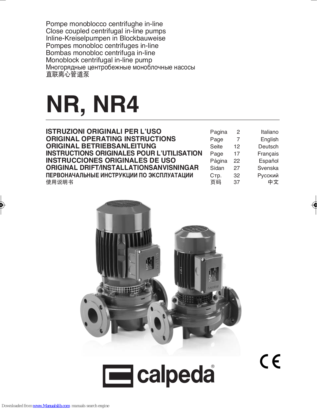 Calpeda NR, NR4 Original Operating Instructions - ManualMachine.com