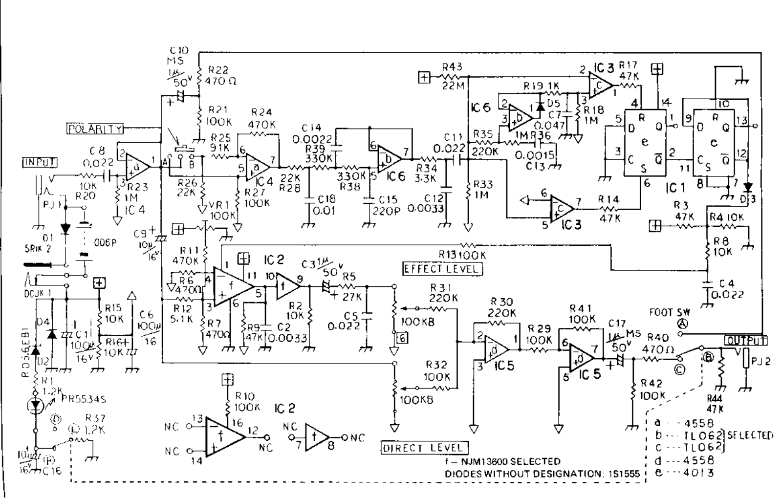 Korg octaver schematic