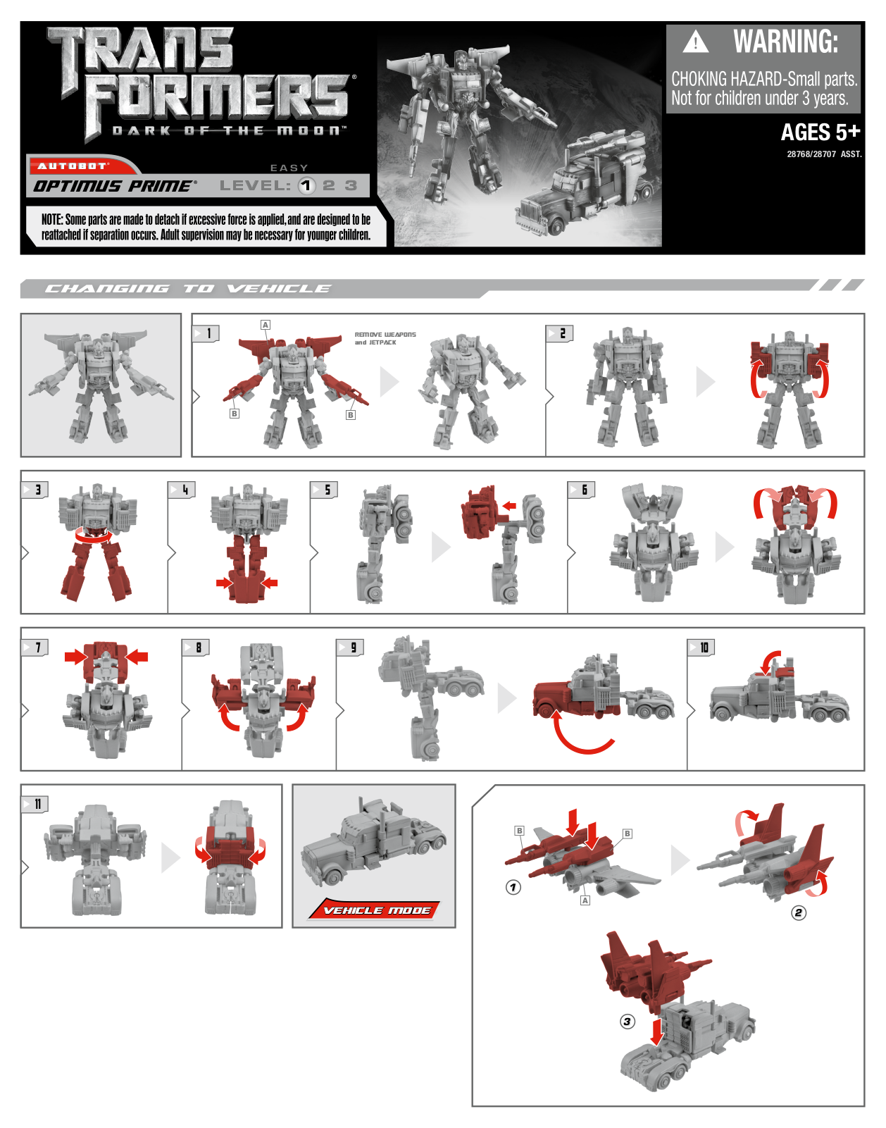 HASBRO TRANSFORMERS Commander Class OPTIMUS PRIME User Manual