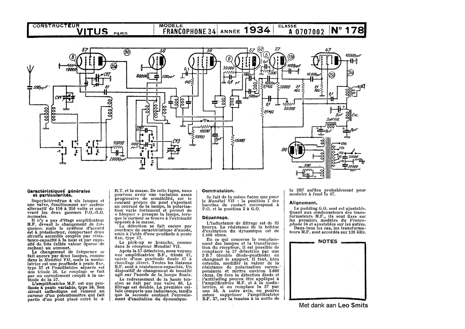 Vitus Francophone34_1934 Schematic - ManualMachine.com