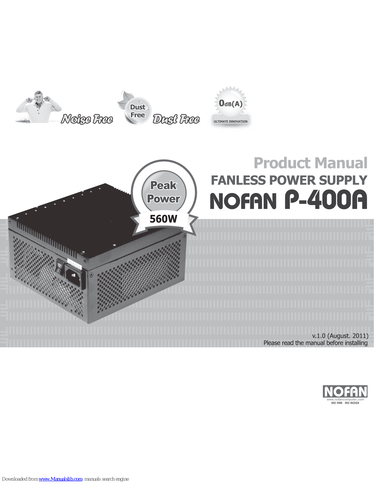 Nofan P-400A Product Manual - ManualMachine.com