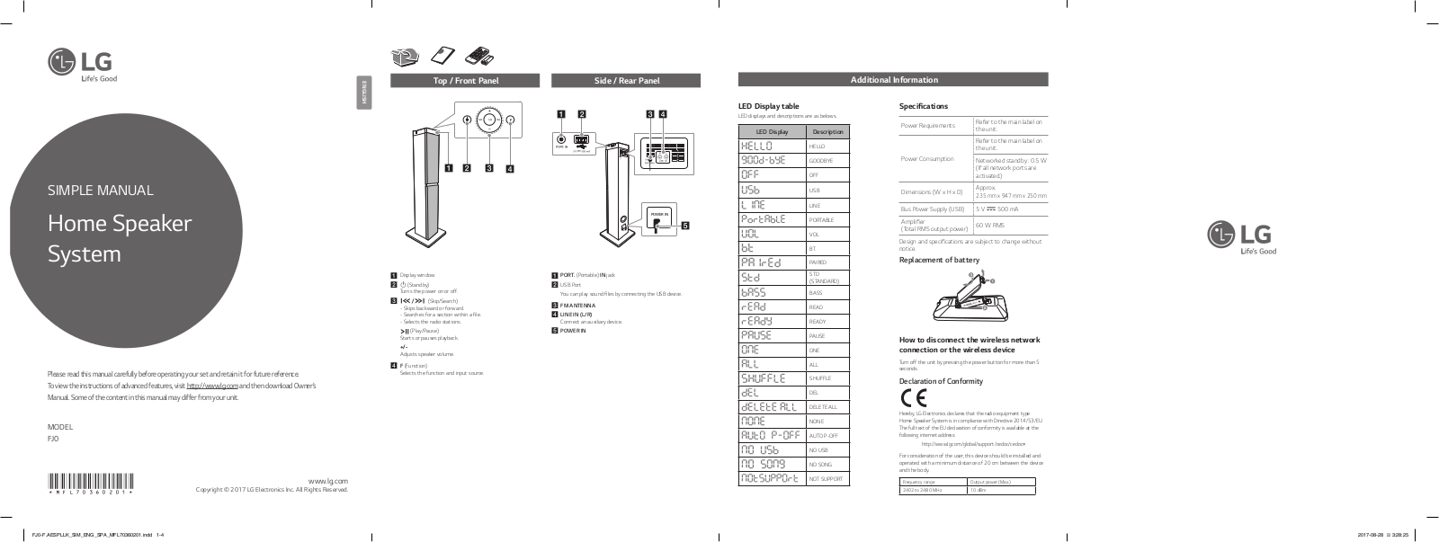 LG FJ0 User's Guide