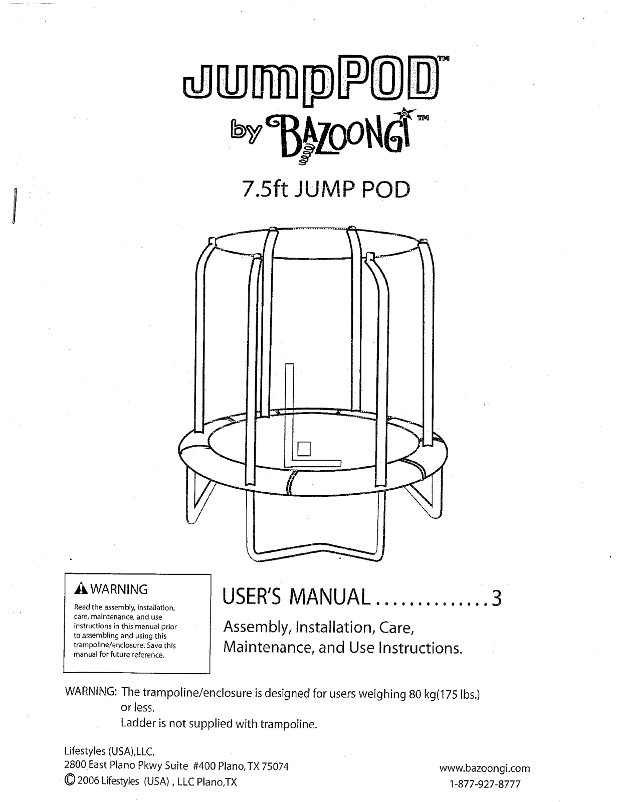 Jumpking Jump Pod User Manual