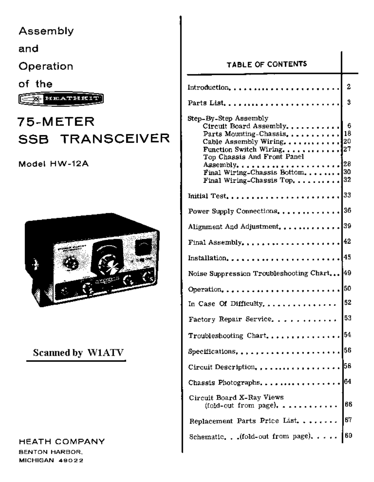 Heathkit HW-12A User Manual