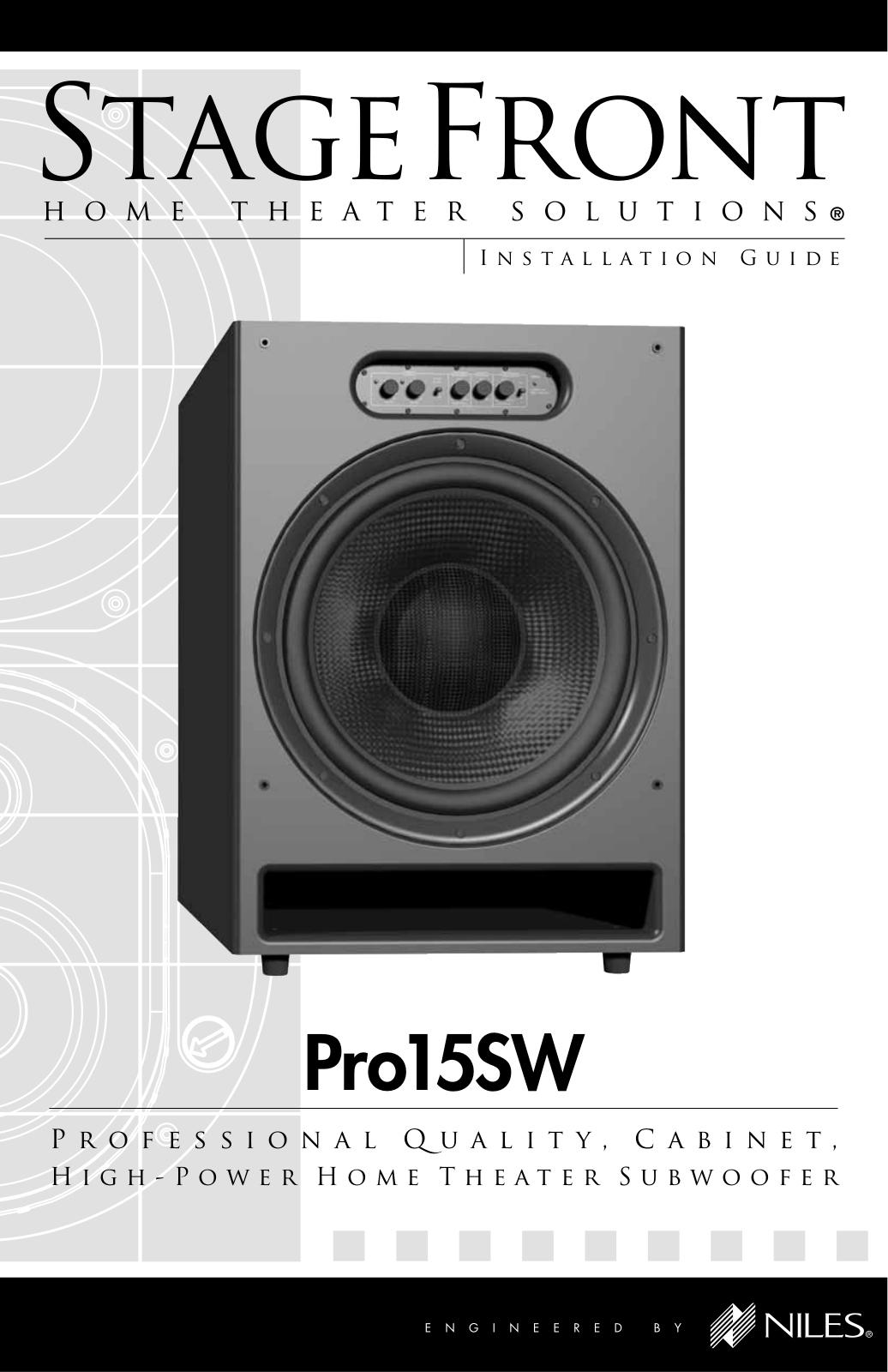 Niles Audio PRO15SW User Manual