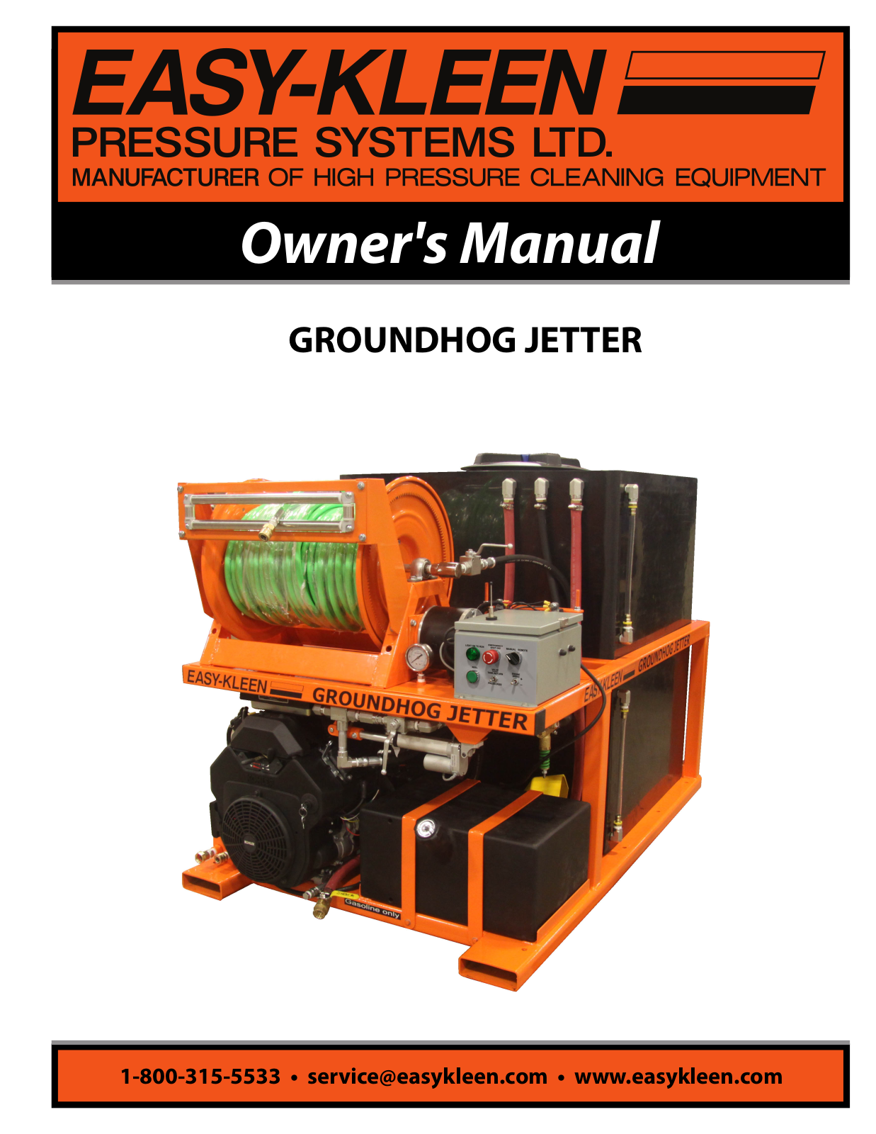 Easy-kleen Groundhog Jetter User Manual