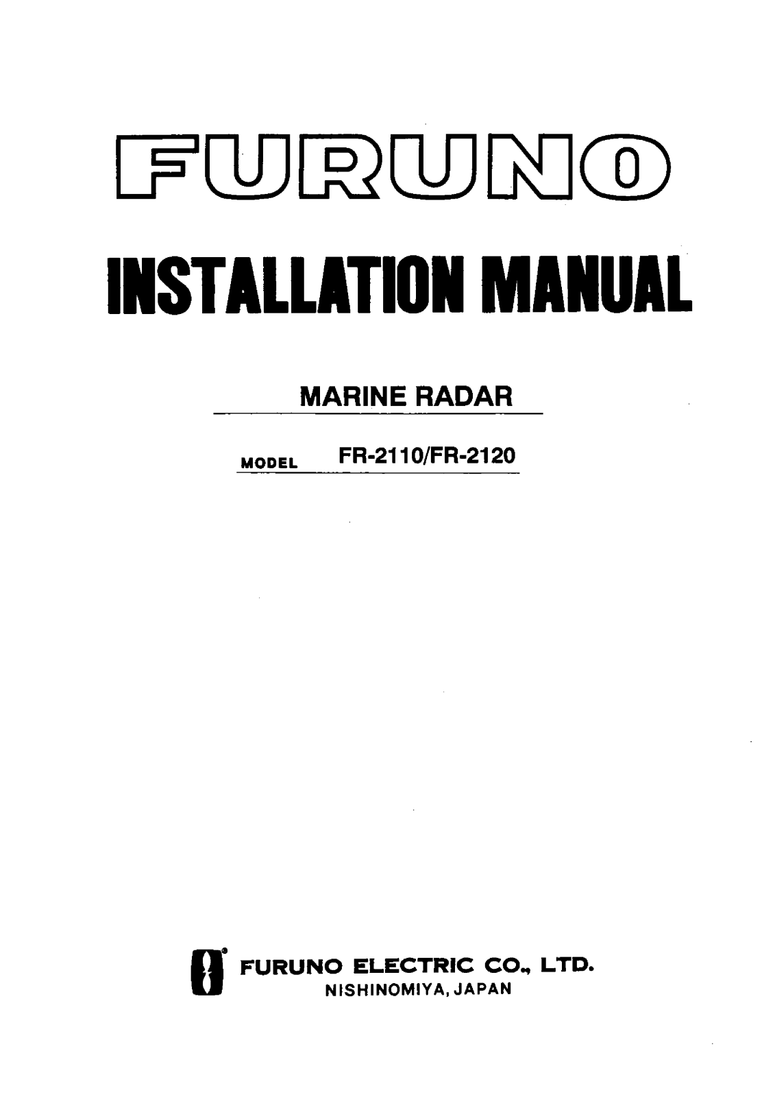 Furuno FR-2110, FR-2120 User Manual