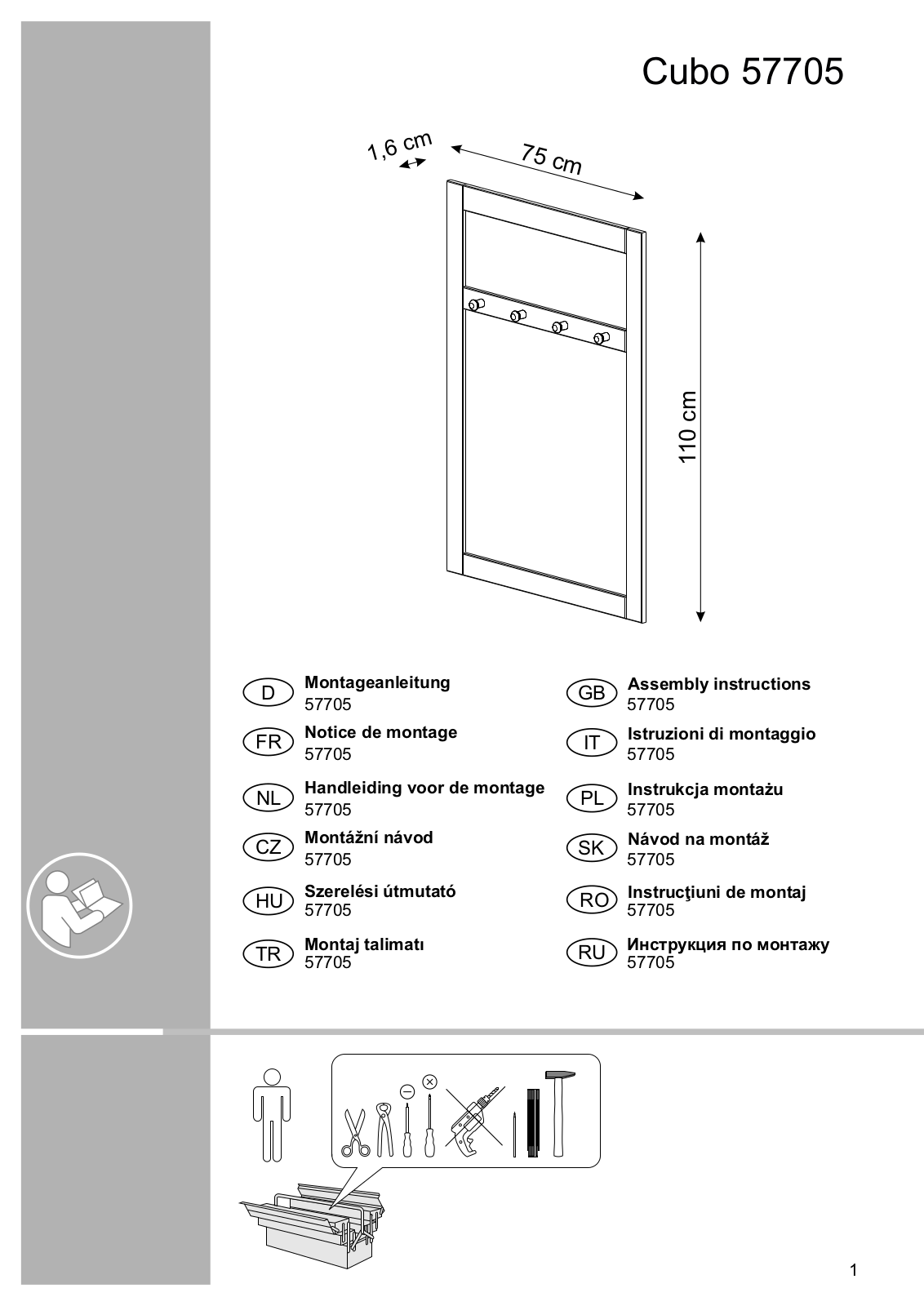 Home affaire Cubo Assembly instructions