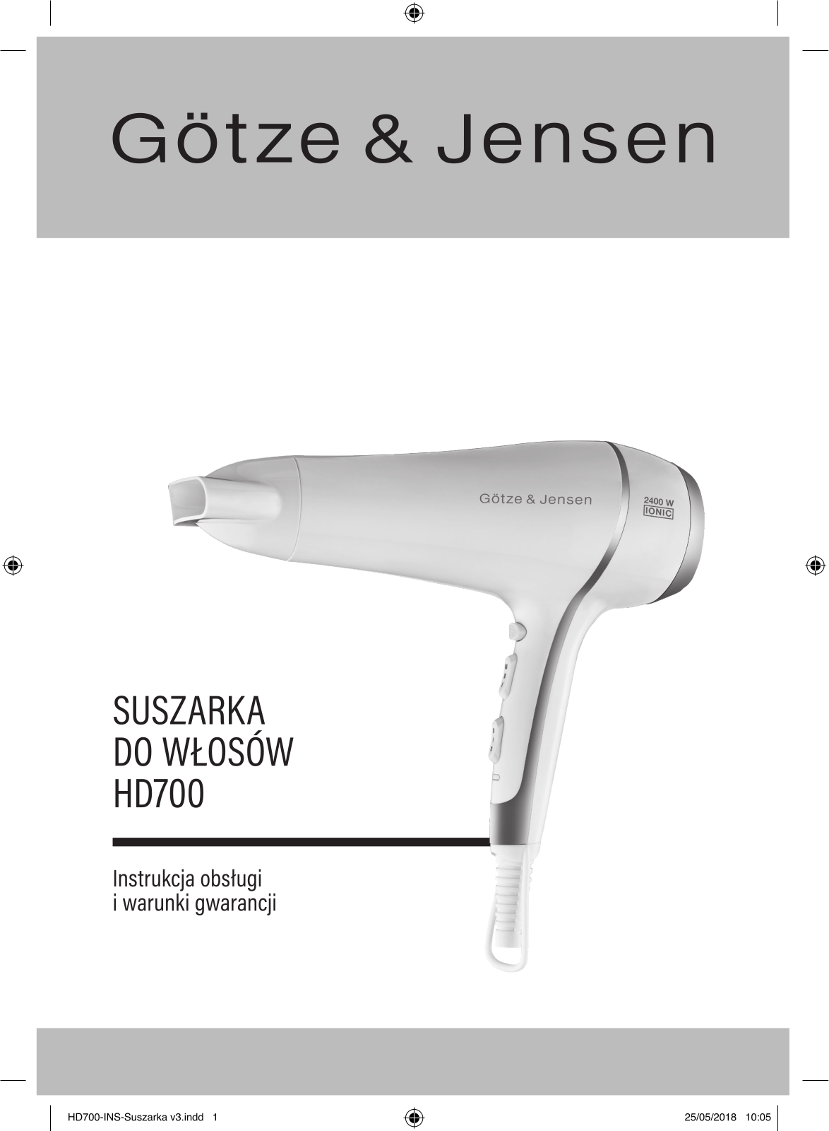 GOTZE & JENSEN HD700 User guide - ManualMachine.com