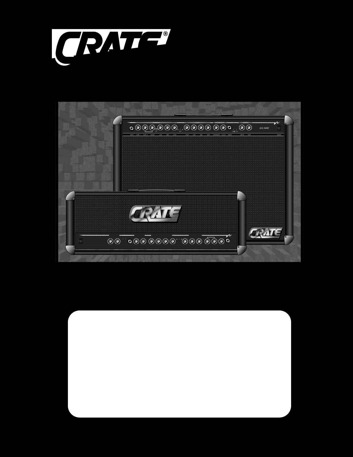 Crate Amplifiers GX-140CH, GX-140C User Manual