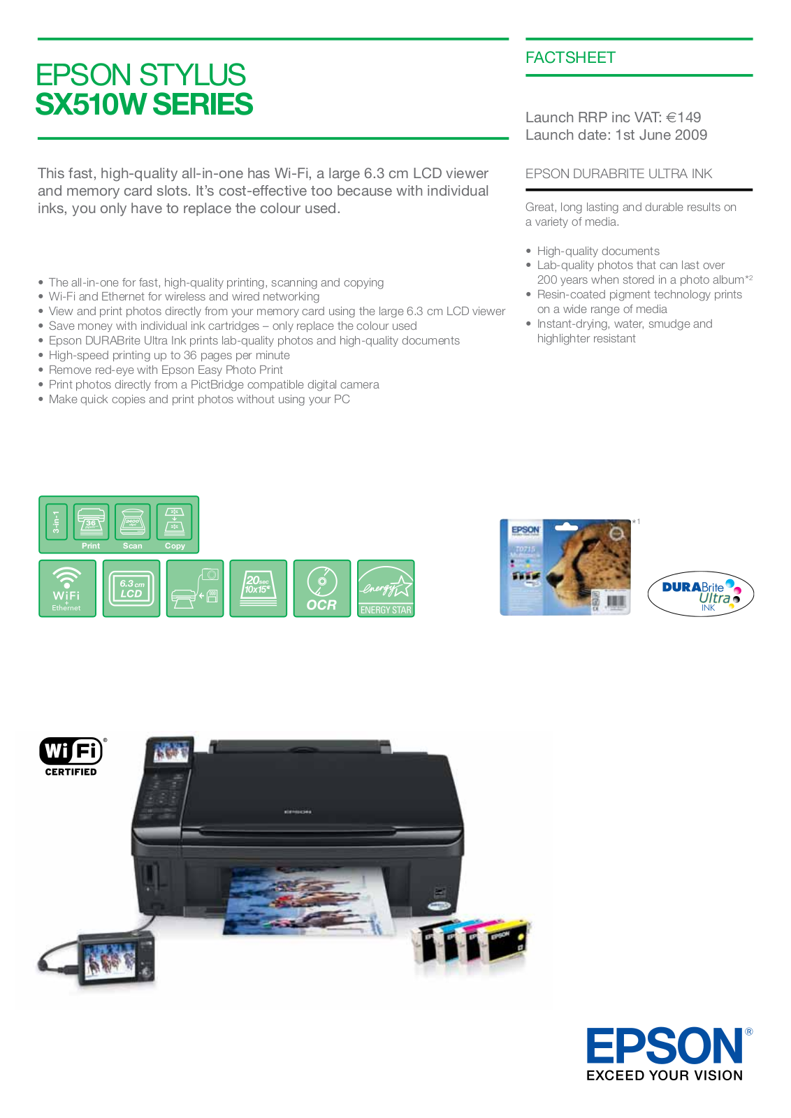 Epson STYLUS SX510W User Manual