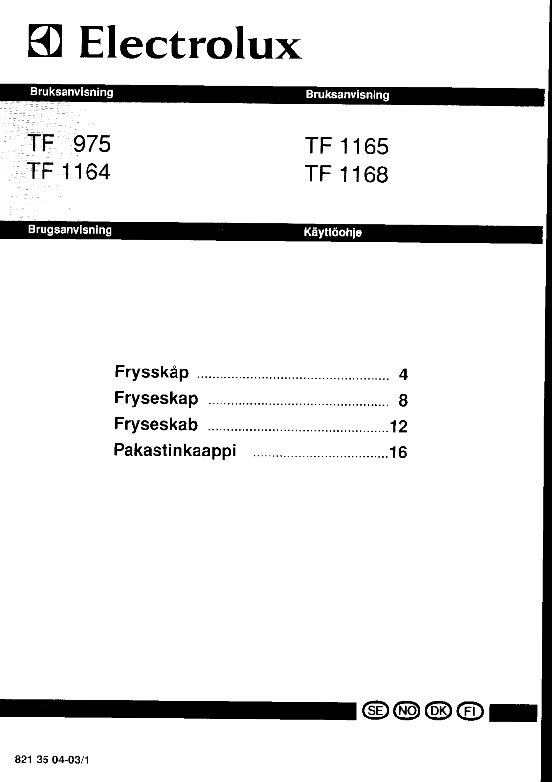 AEG-Electrolux TF1168SLG User Manual