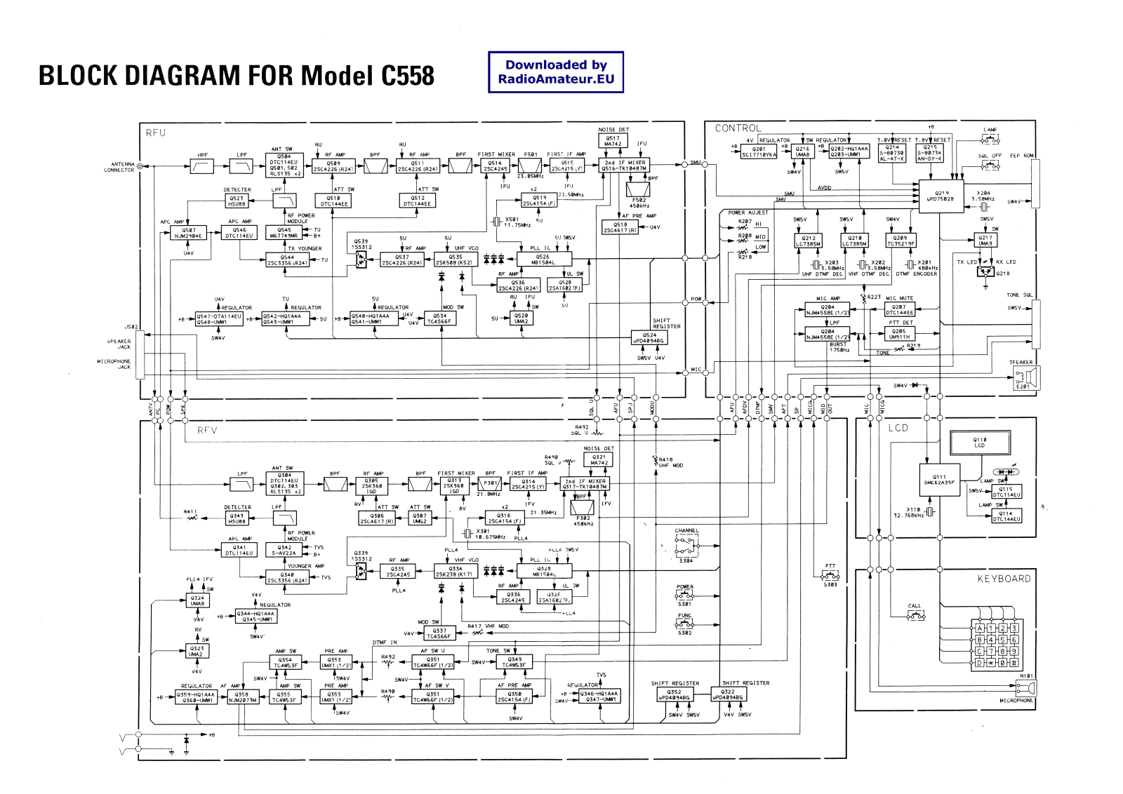 Yaesu С558 Schematic