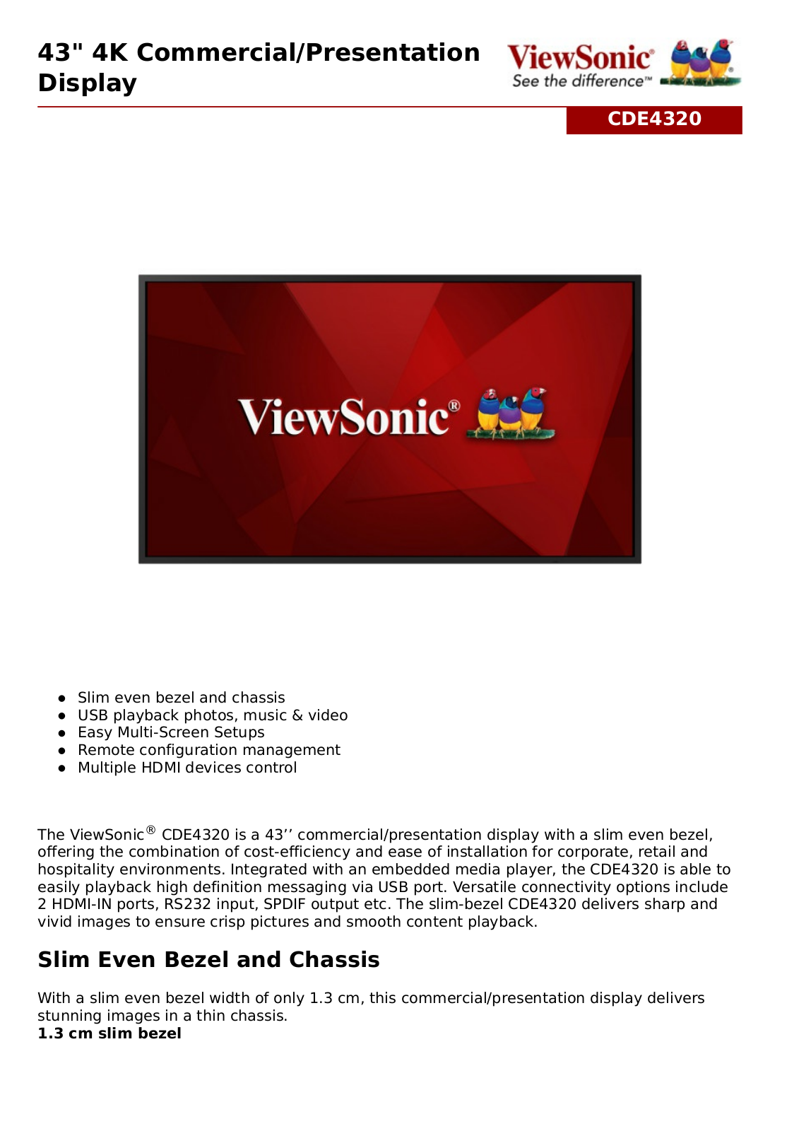 ViewSonic CDE4320 User Manual