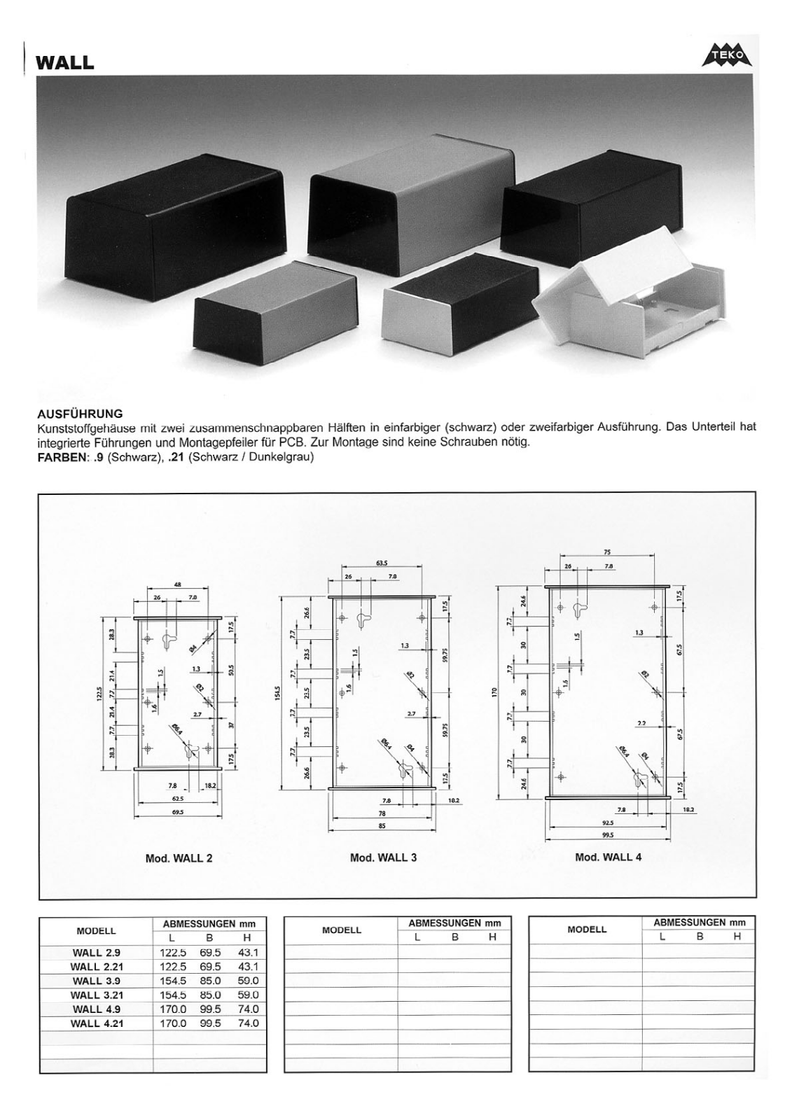 TEKO WALL 3 Datasheet - ManualMachine.com