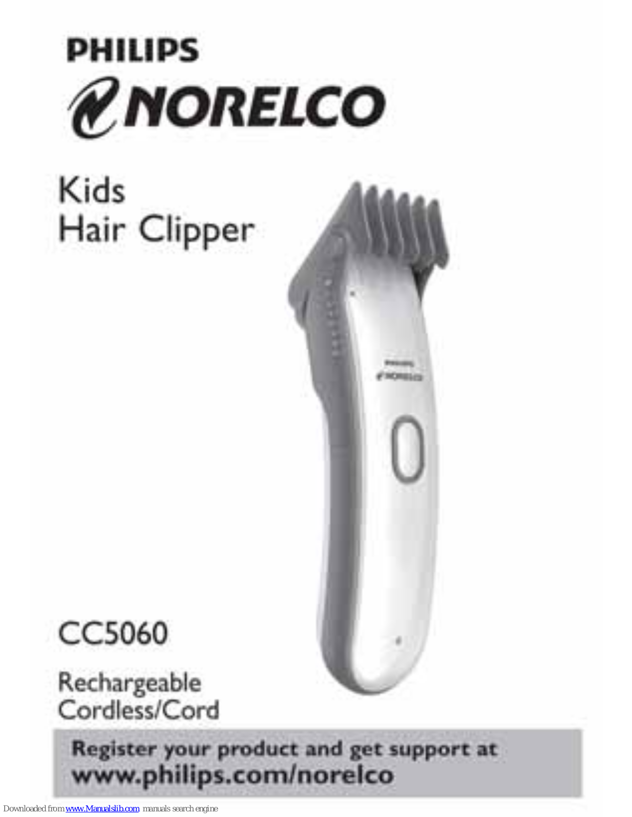 Philips NORELCO CC5060, CC5060/60 User Manual