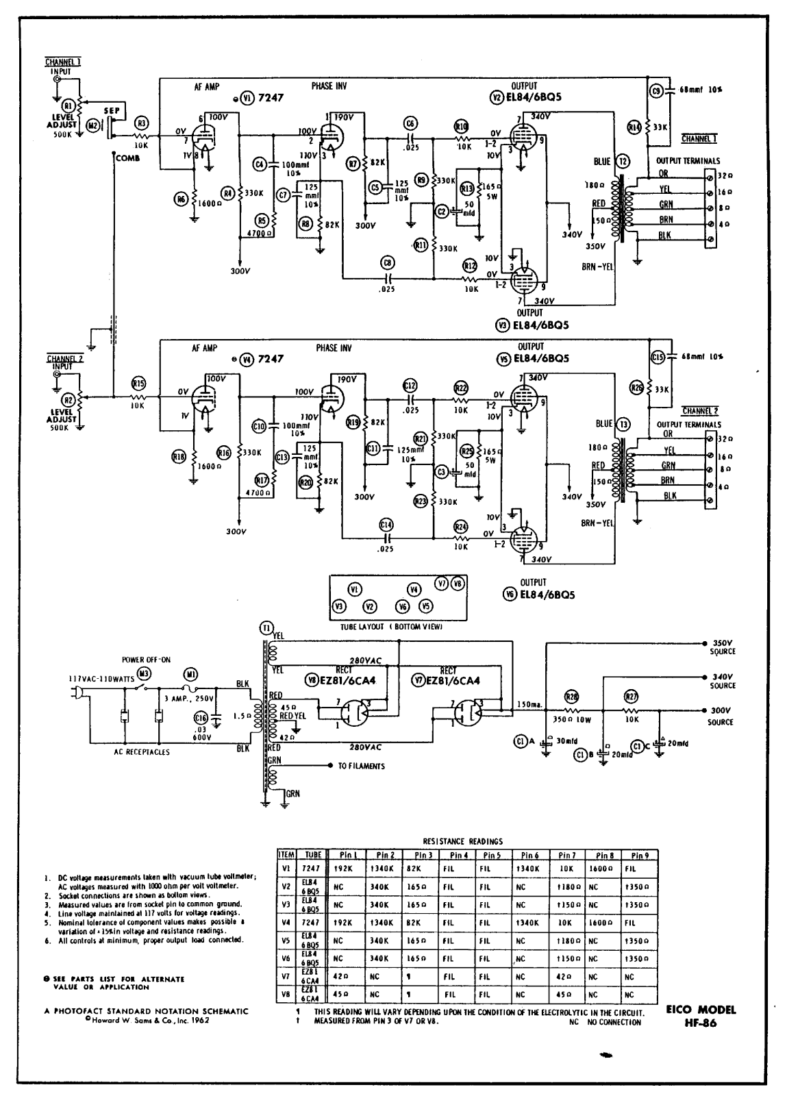 Eico hf86s schematic