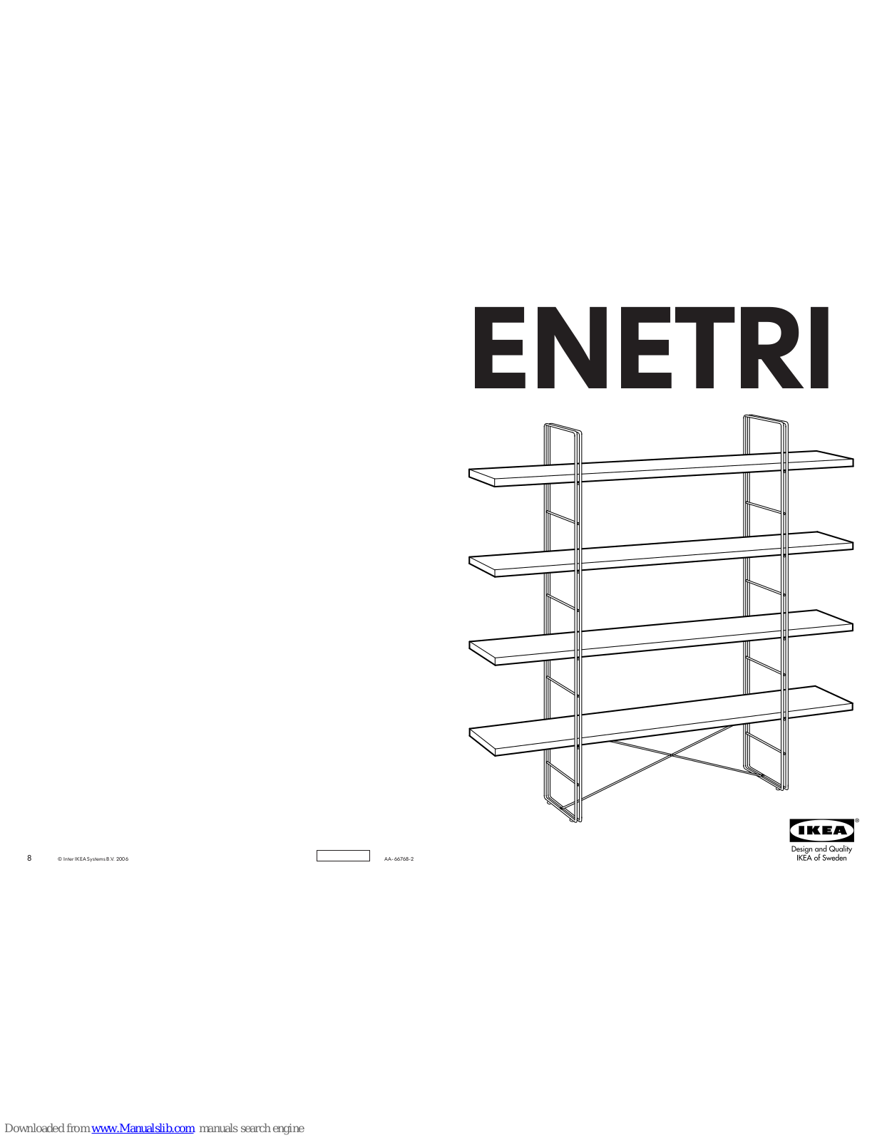 IKEA ENETRI SIDE UNT 13X62 1/4, ENETRI Instructions Manual