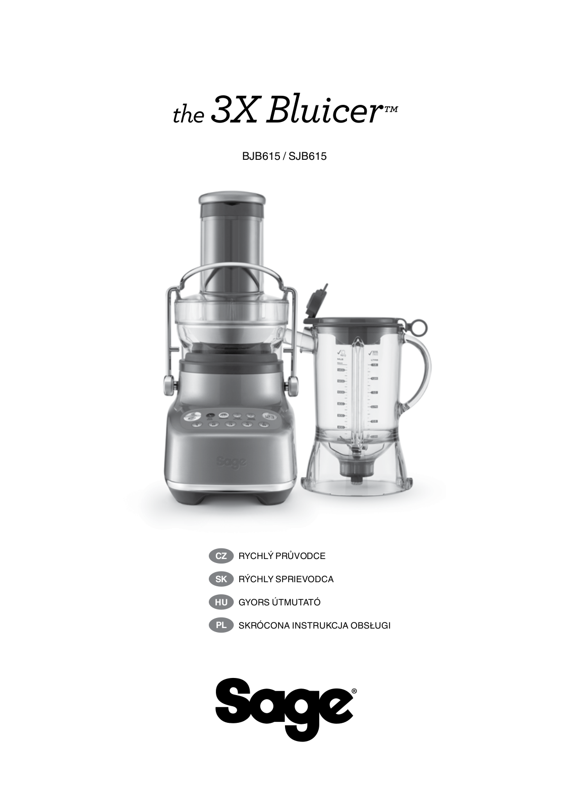 SAGE SJB615 User Manual