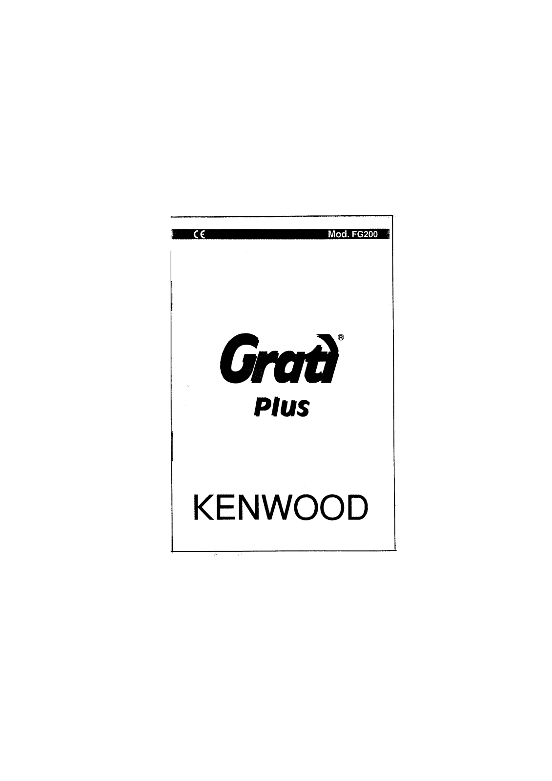 KENWOOD FG200 User Manual