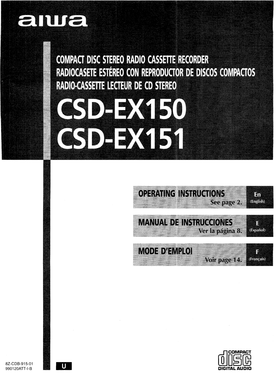 Sony CSDEX150, CSDEX151 Operating Manual