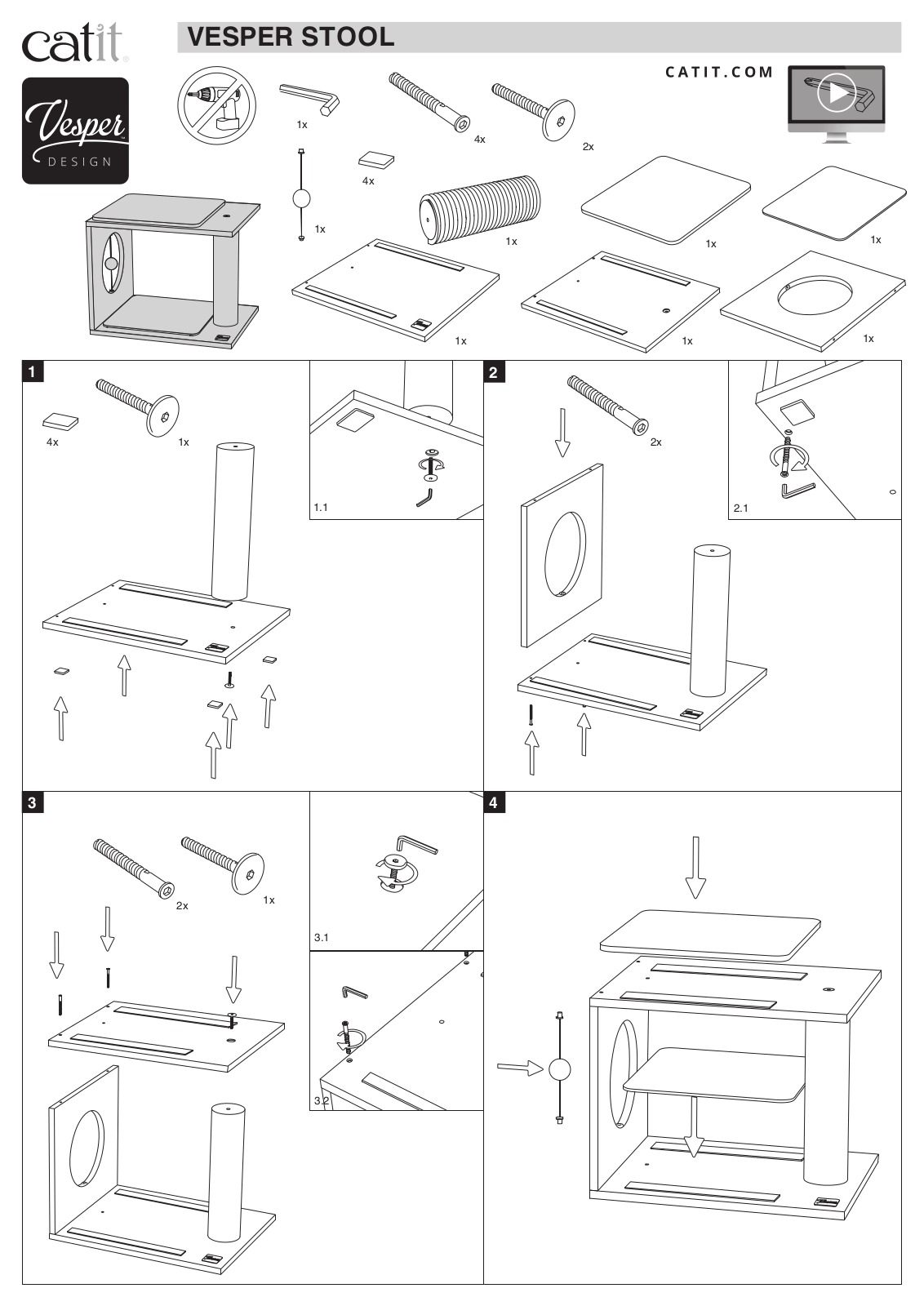 Catit VESPER STOOL operation manual - ManualMachine.com