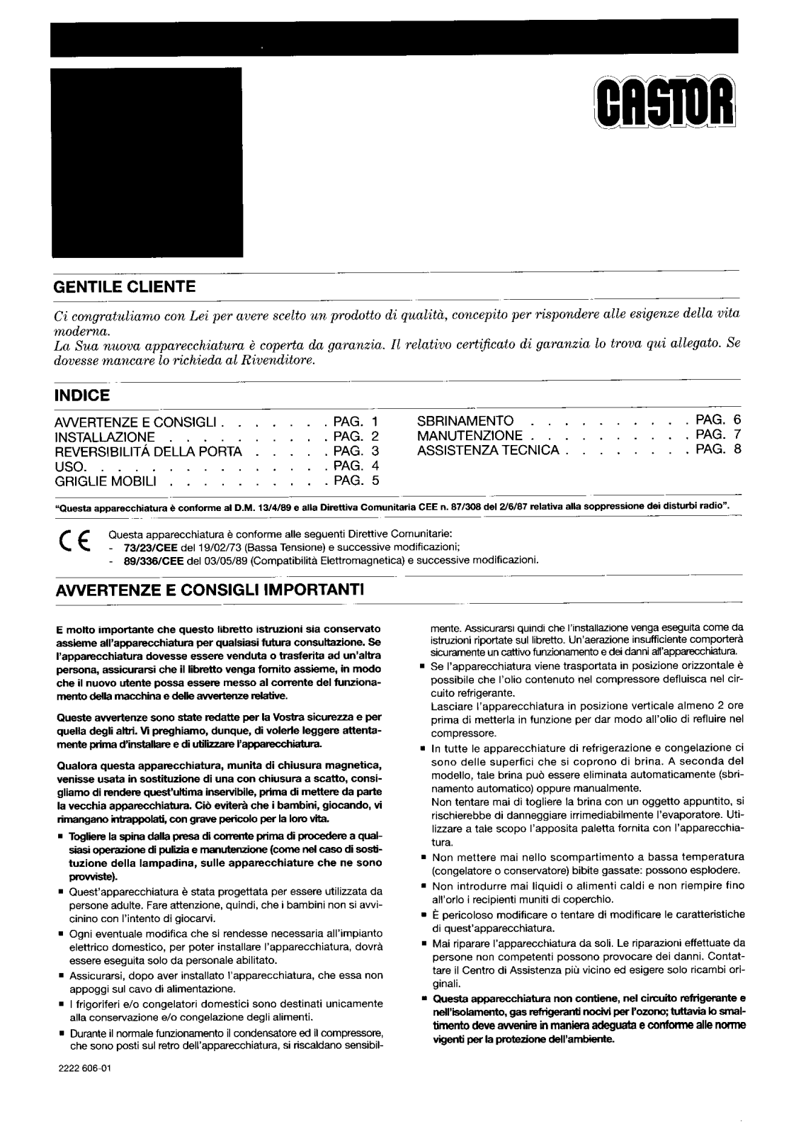 Castor CF14T Instructions Manual