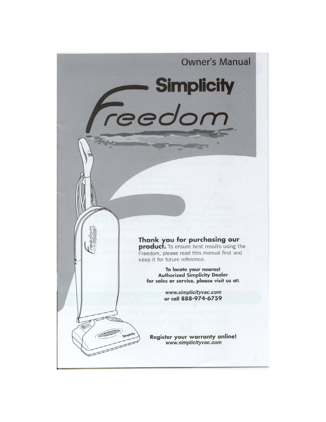 Simplicity F3400, F3200, F3100, F3300 User Manual