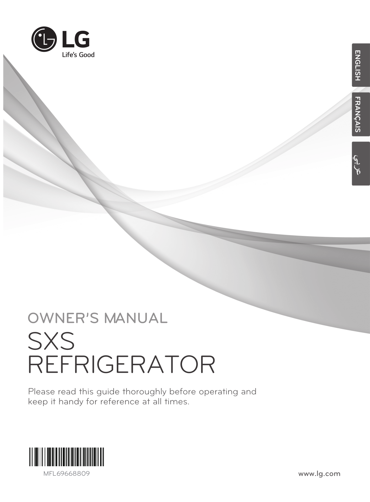 LG GR-B247SLUV User manual