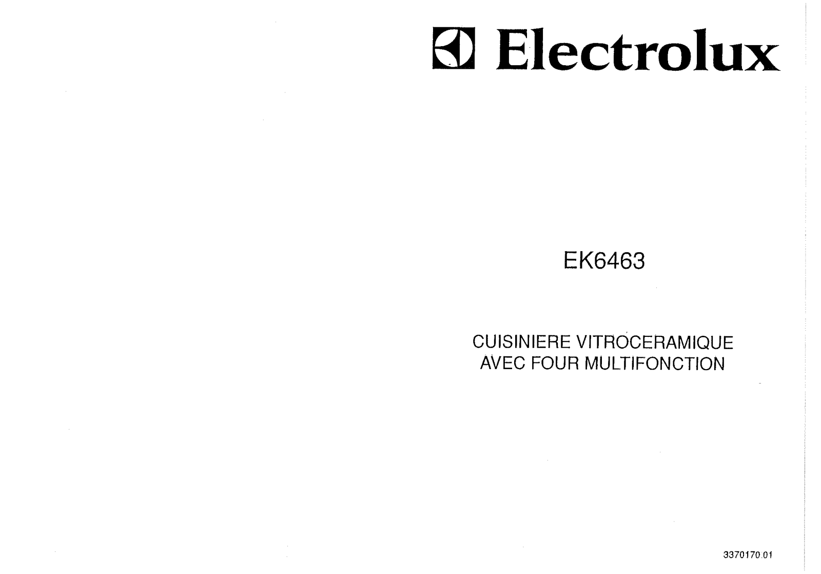 electrolux EK6463 User Manual