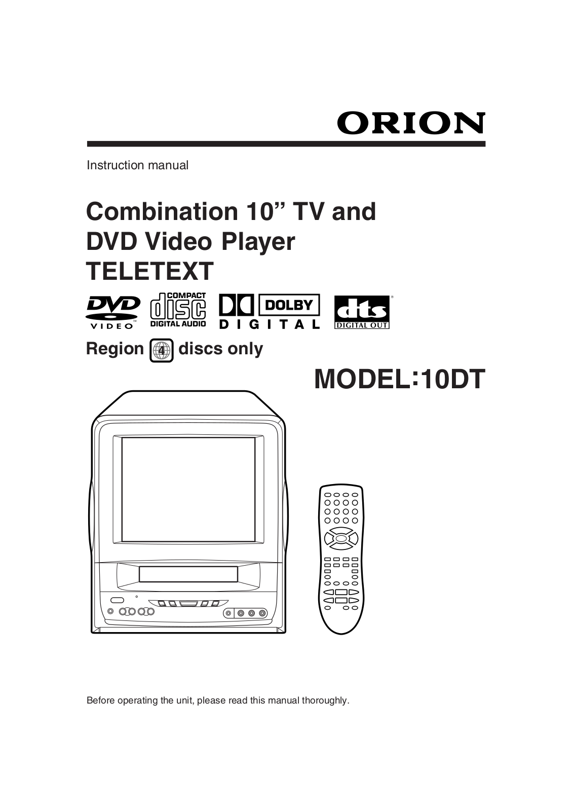 Orion 10DT User Manual