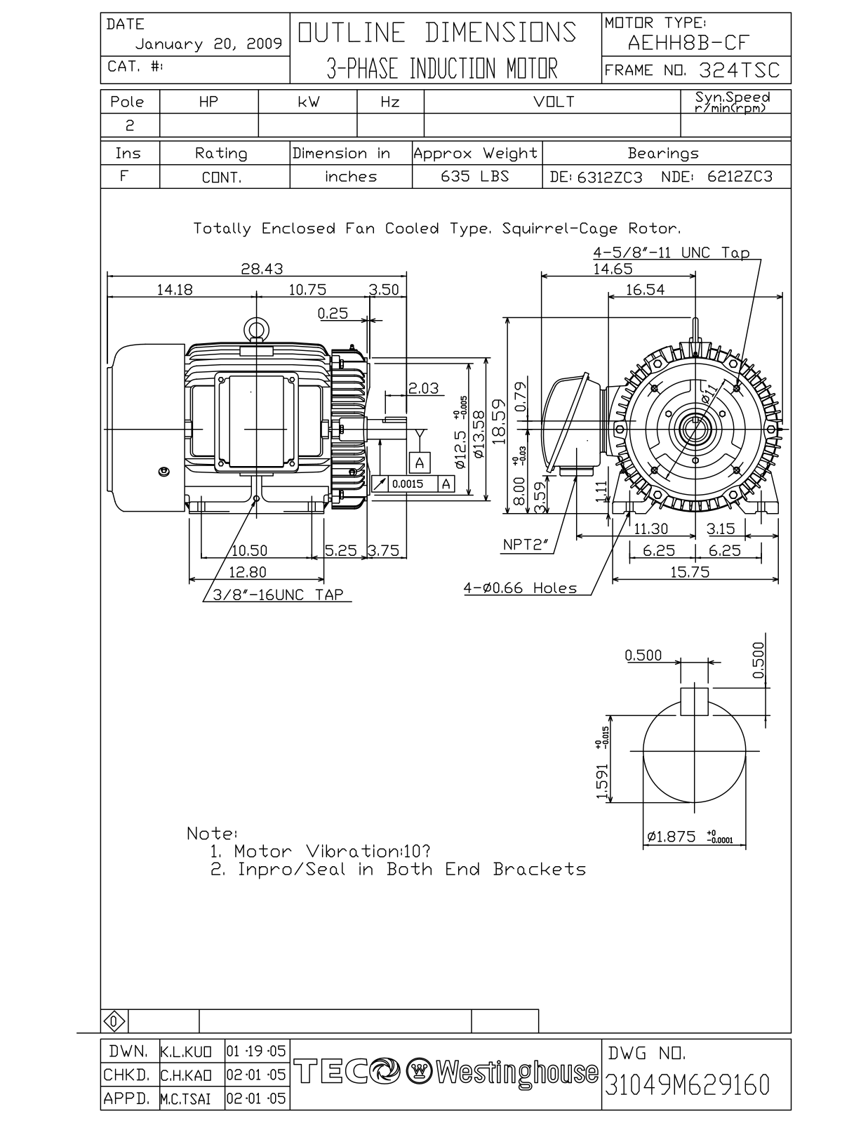 Teco HB0402C Reference Drawing