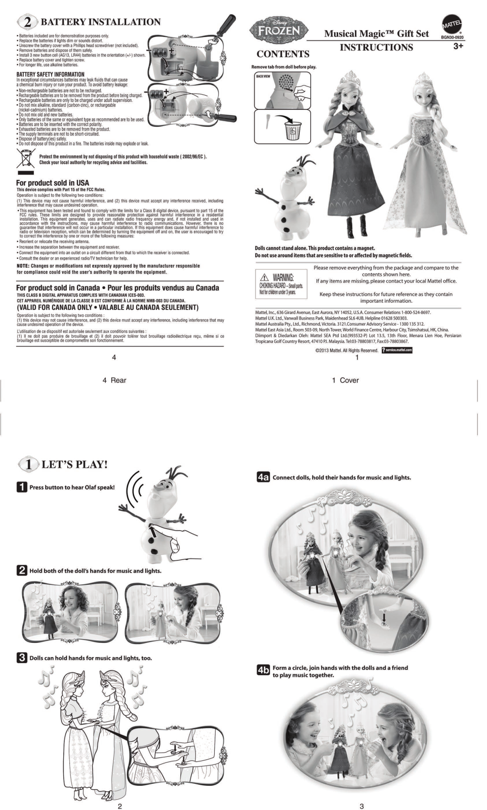 Fisher-Price BGN30 Instruction Sheet