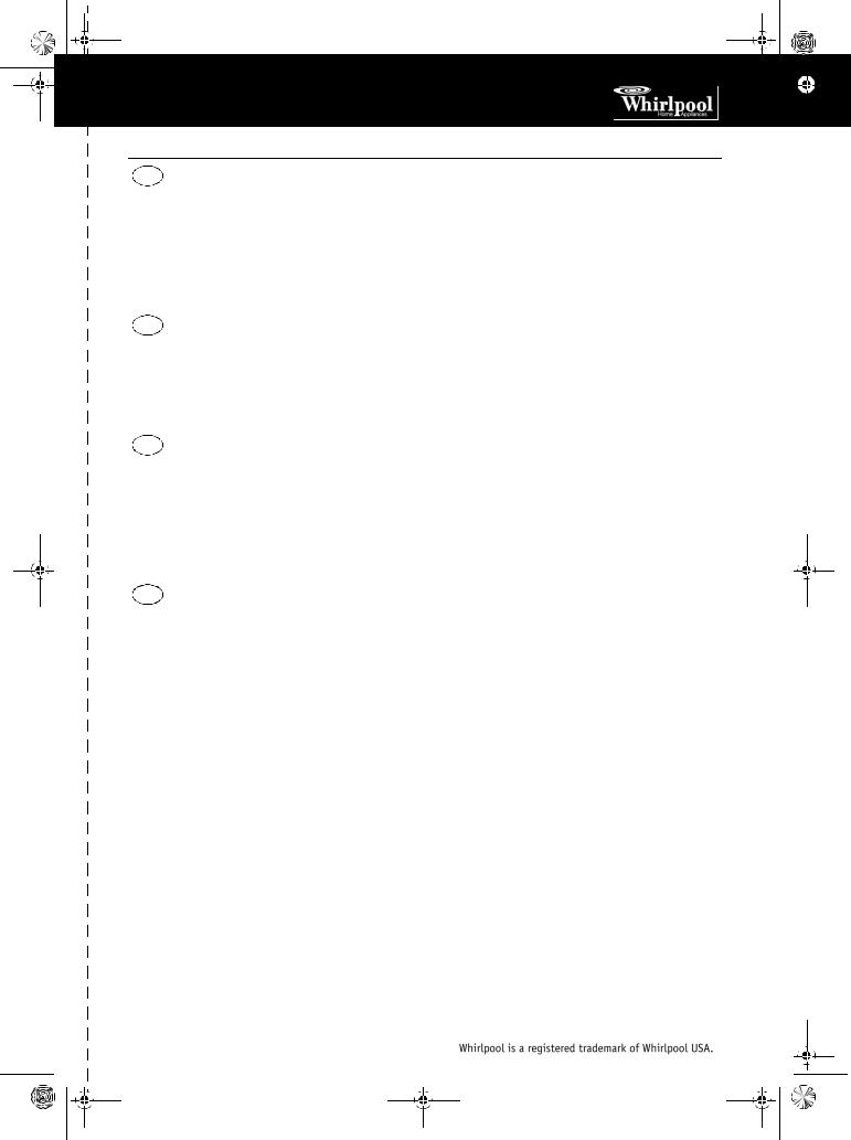 Whirlpool AKR 958 TI WP, AKR 958 IX WP INSTRUCTION FOR USE