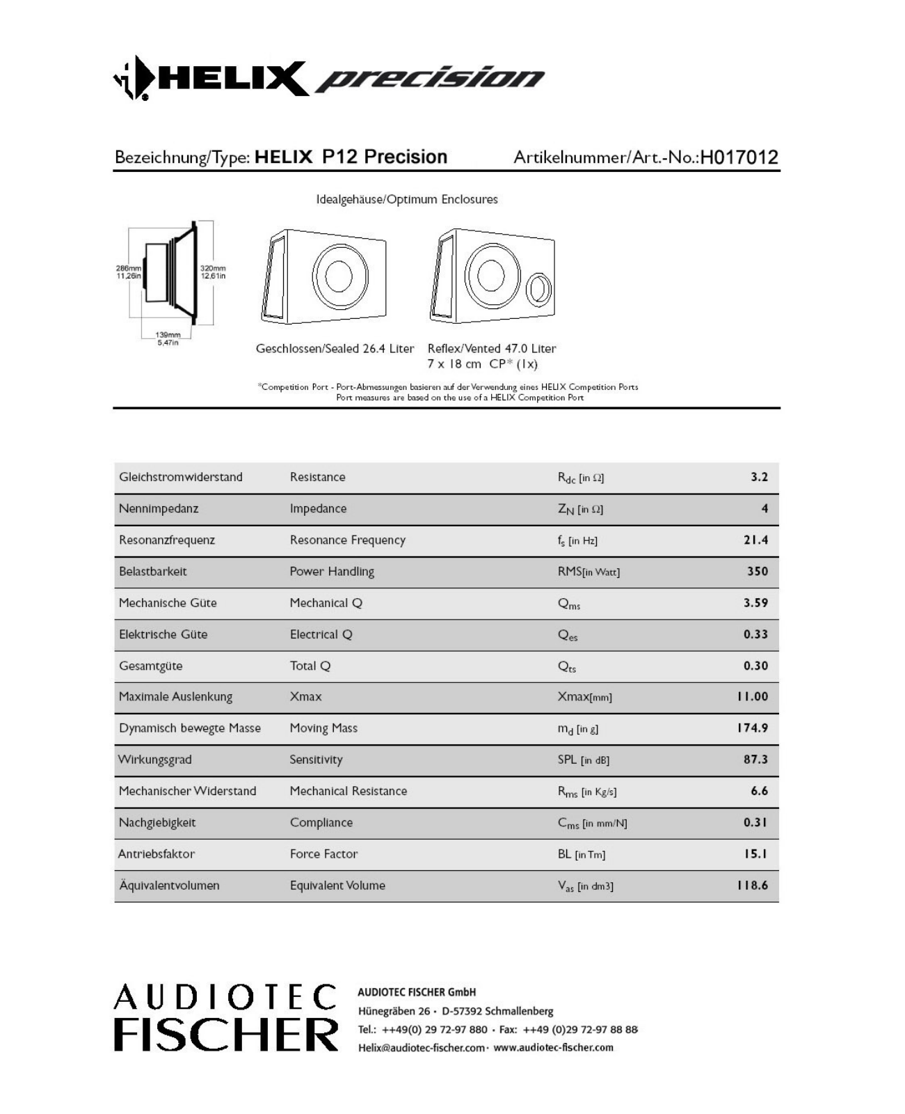 Helix P12 DATASHEET