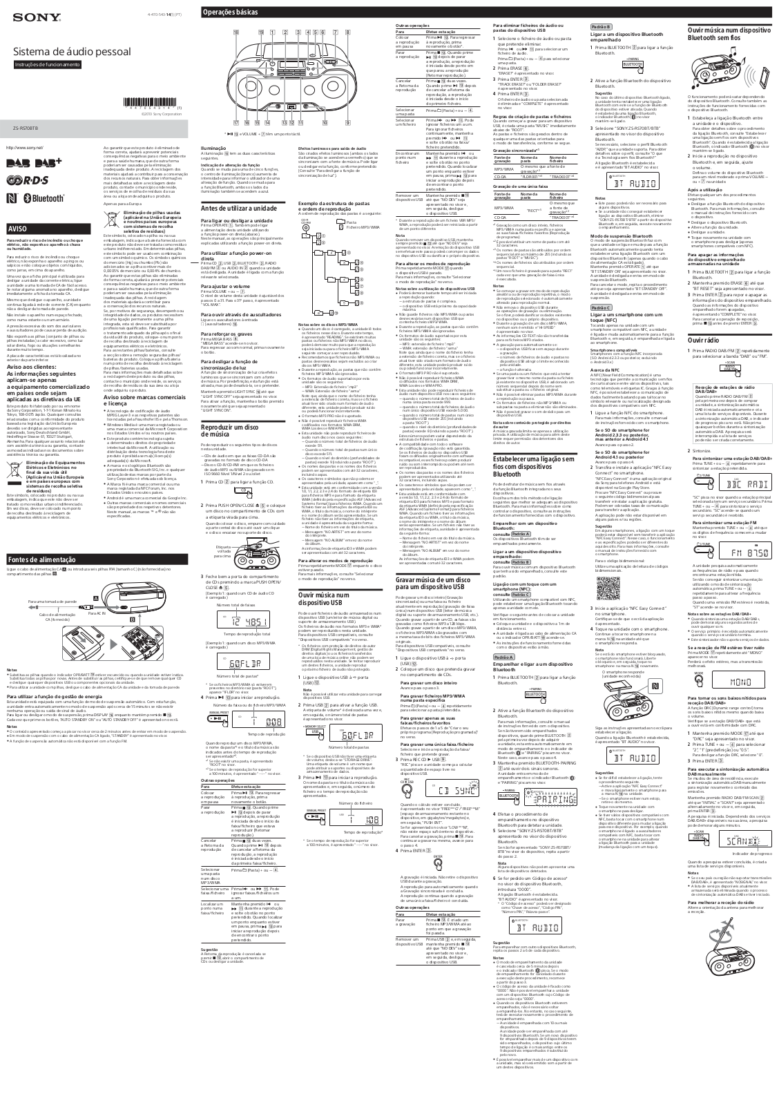 Sony ZS-RS70BTB User Manual