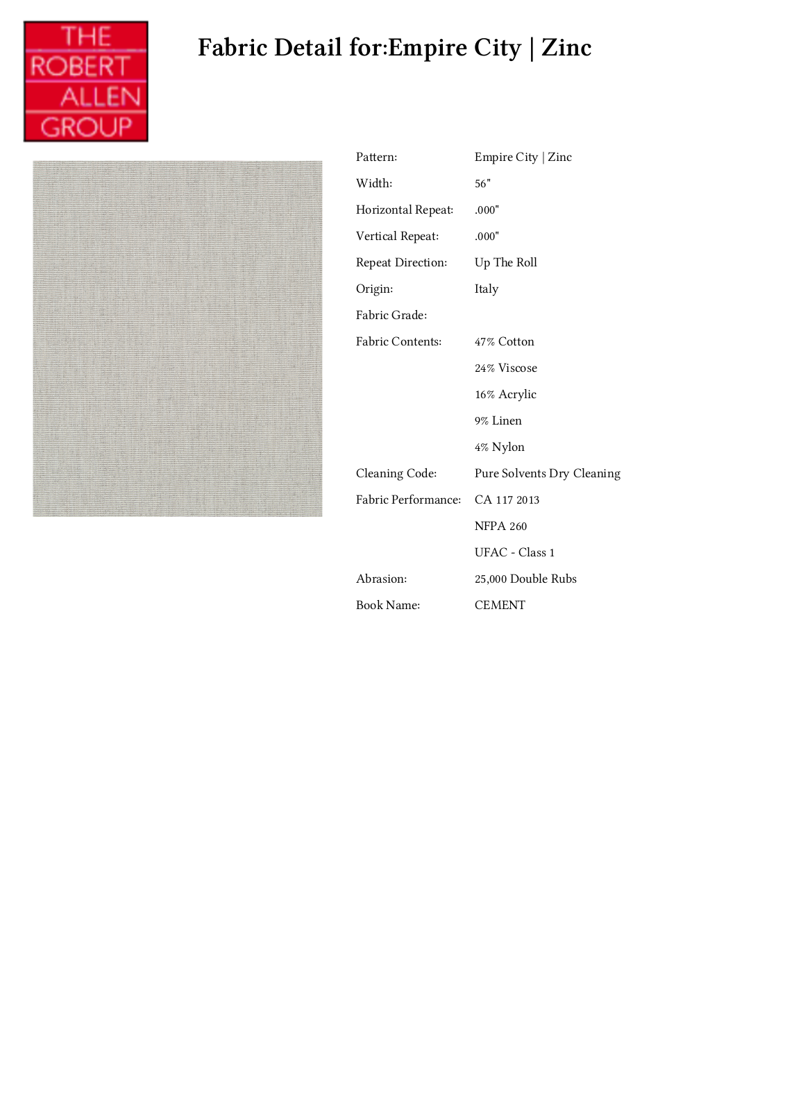 Robert Allen RALF1112 Specifications - ManualMachine.com