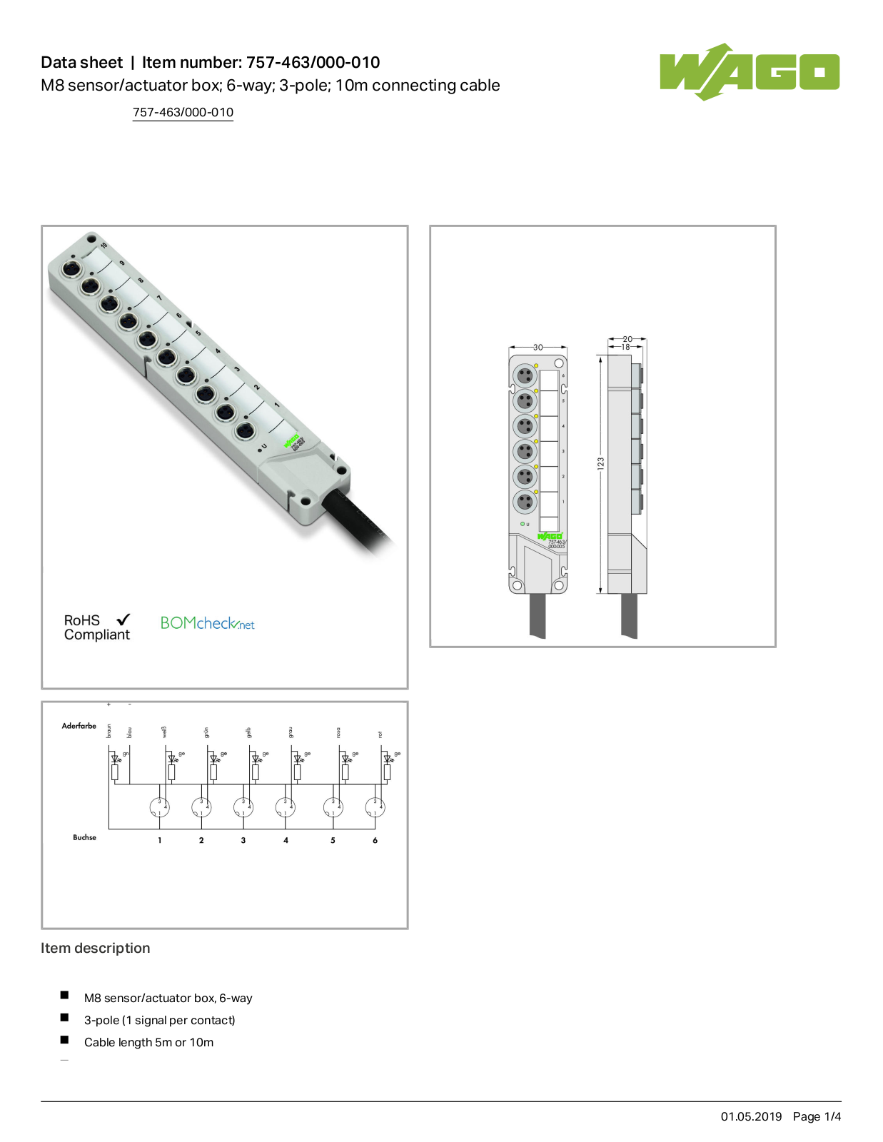 Wago 757-463/000-010 Data Sheet