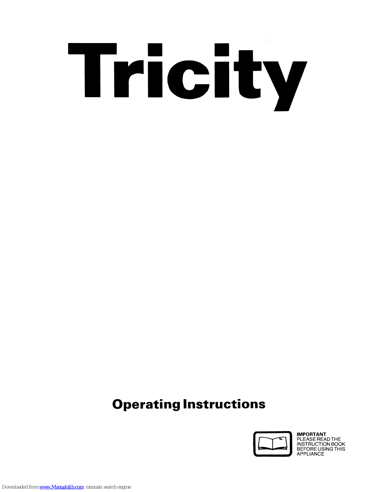 Tricity Bendix Cooker Operating Instructions Manual - ManualMachine.com