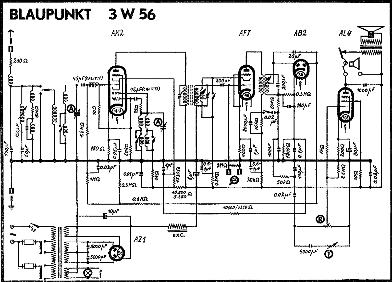 Blaupunkt 3w56 schematic