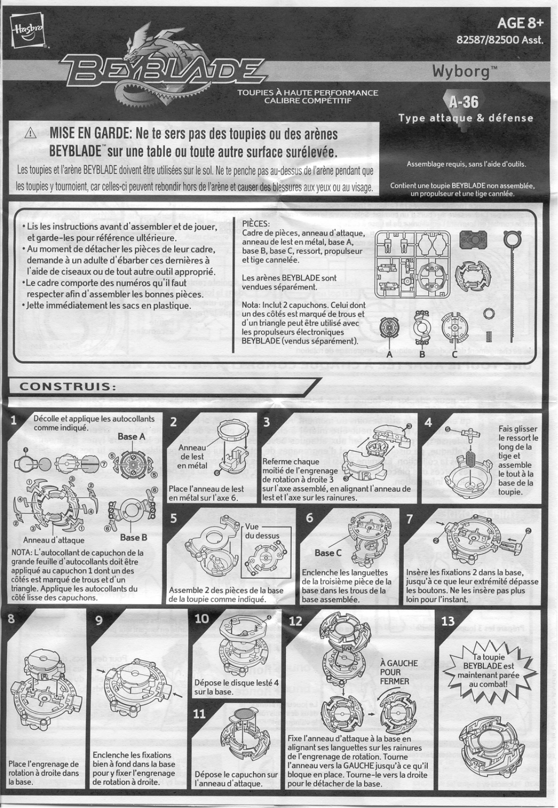 HASBRO Beyblade Tops Wyborg User Manual