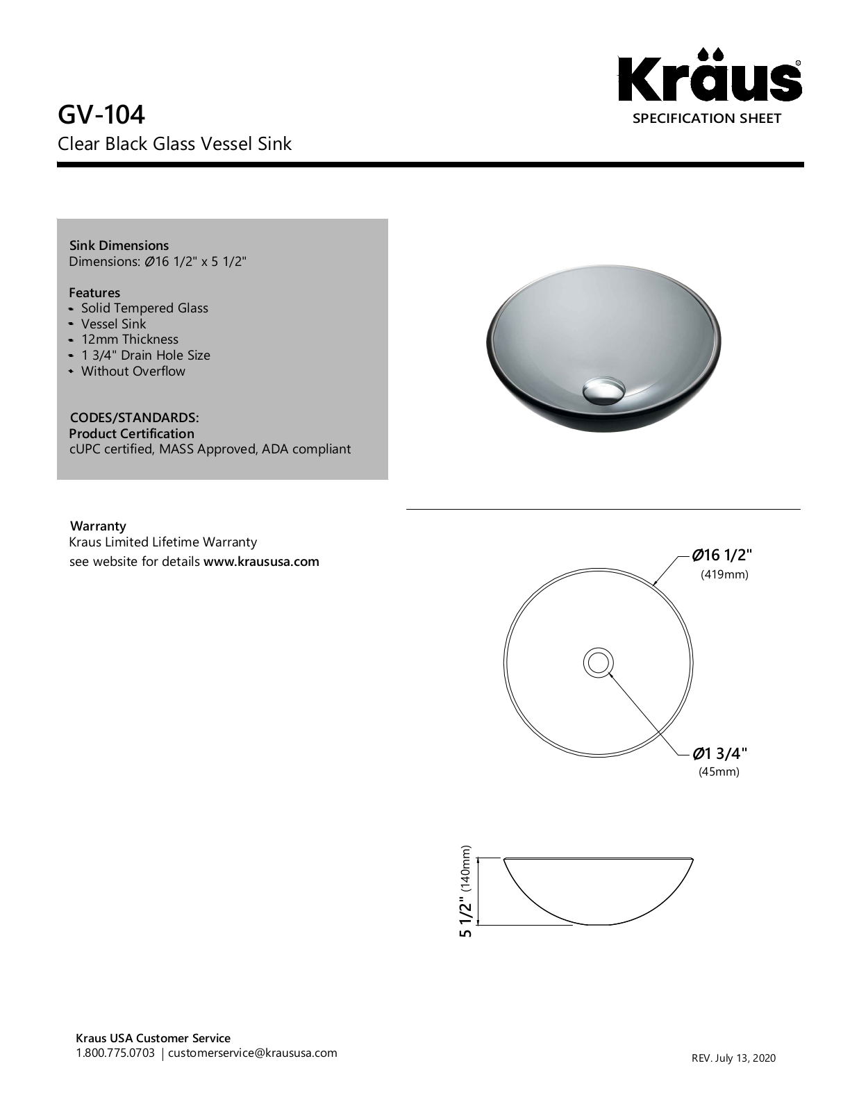 Kraus KUS2940 Specifications - ManualMachine.com