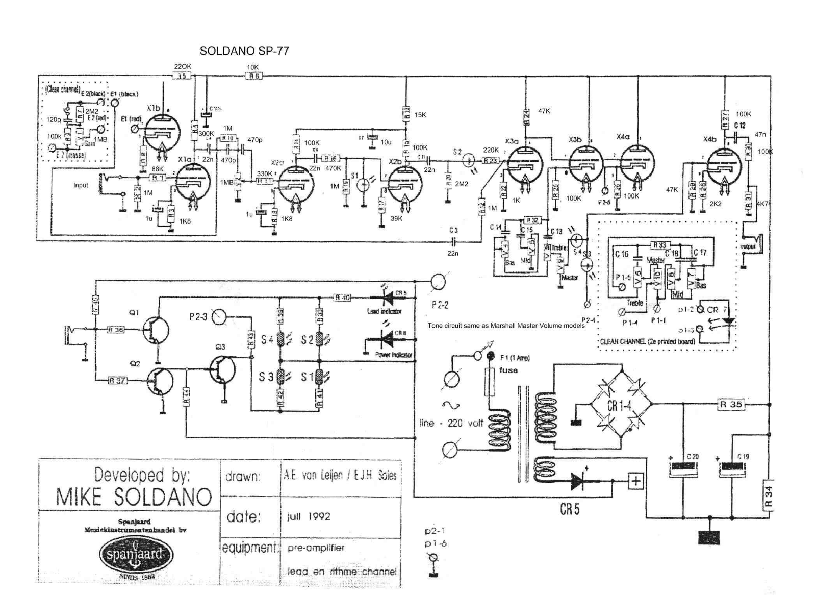 Soldano sp77 schematic