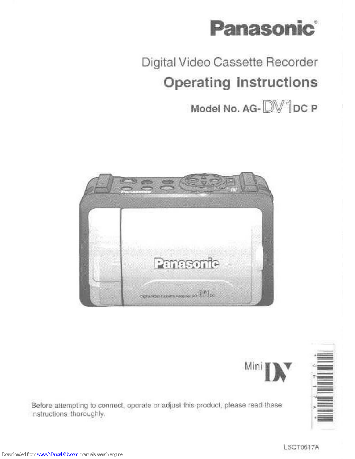 Panasonic AG-DV11DC P Operating Instructions Manual