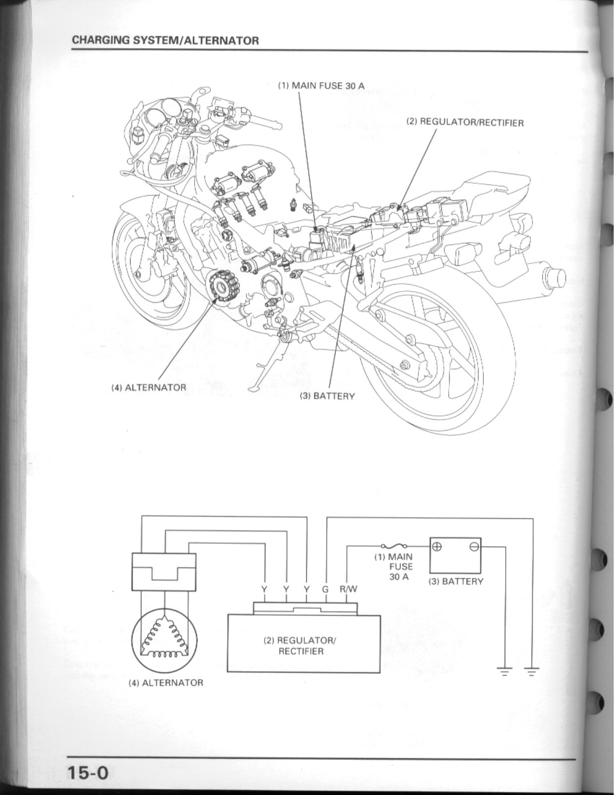 Honda CBR600F3 Service Manual 15 charging system