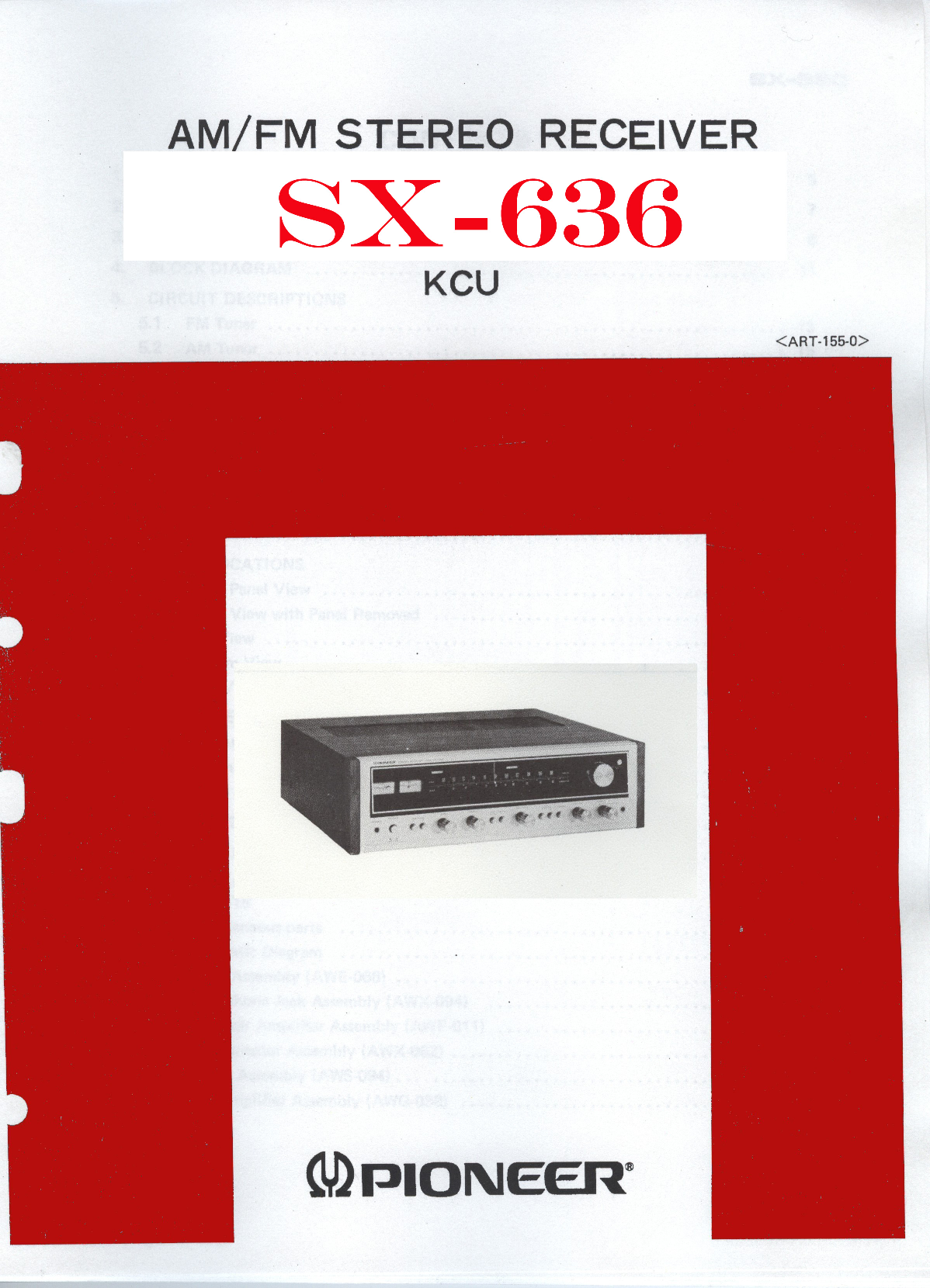 Pioneer SX-636 User Manual