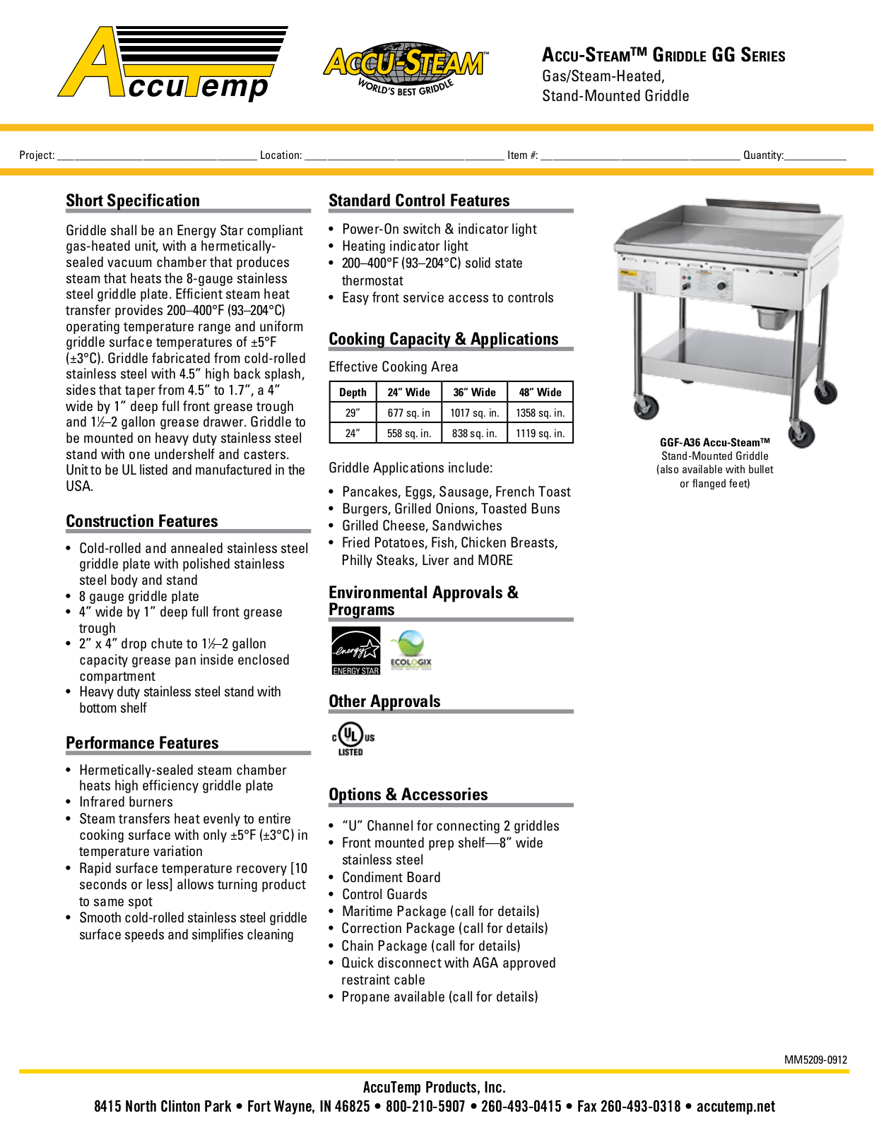 AccuTemp GGF1201A2400-T1 User Manual